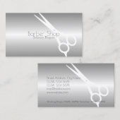 Carte De Visite Couverture grise moderne métallique (Devant / Derrière)