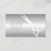 Carte De Visite Couverture grise moderne métallique (Dos)