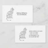 Carte De Visite Couverture illustrée de style de vétérinaire (Devant / Derrière)