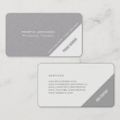 Carte De Visite Couverture minimale de style de prise moderne (Devant / Derrière)