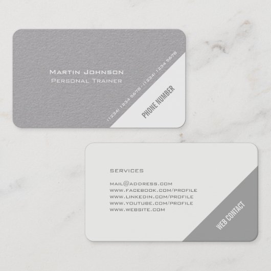 Carte De Visite Couverture minimale de style de prise moderne (Devant / Derrière)