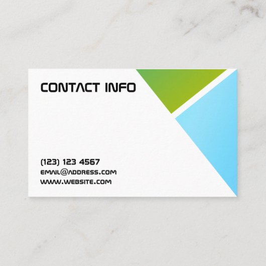 Carte De Visite Couverture moderne de l'espace de fente de (Dos)