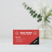 Carte De Visite Couverture moderne de style de batterie (Debout devant)