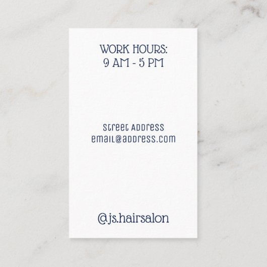 Carte De Visite Couverture professionnelle d'image (Dos)