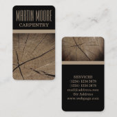 Carte De Visite Couverture professionnelle du travail du bois de c (Devant / Derrière)