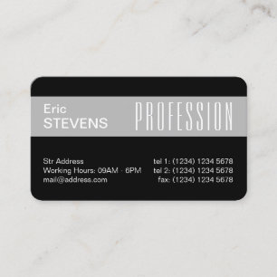 Carte De Visite Couverture professionnelle minimale moderne de