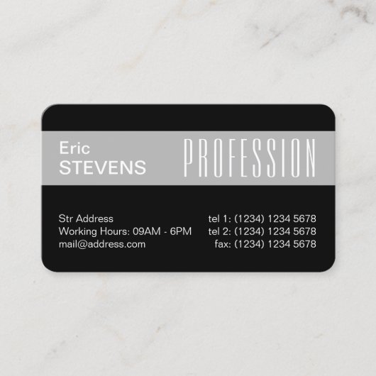 Carte De Visite Couverture professionnelle minimale moderne de (Devant)