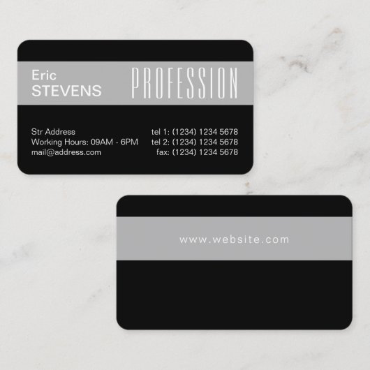 Carte De Visite Couverture professionnelle minimale moderne de (Devant / Derrière)