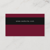 Carte De Visite Couverture professionnelle minimale moderne de (Dos)