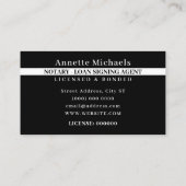 Carte De Visite Couverture professionnelle notaire affaires publiq (Dos)