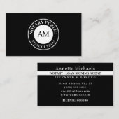 Carte De Visite Couverture professionnelle notaire affaires publiq (Devant / Derrière)