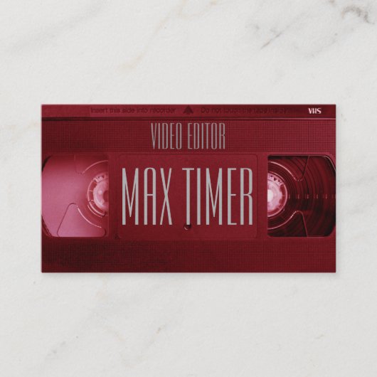 Carte De Visite Couverture vidéo à cassette VHS (Devant)