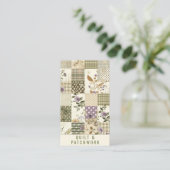 Carte De Visite Couvre-lit en lilas vert Patchwork Vêtements faits (Debout devant)