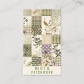 Carte De Visite Couvre-lit en lilas vert Patchwork Vêtements faits (Devant)