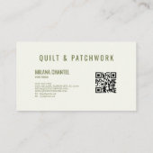 Carte De Visite Couvre-lit en lilas vert Patchwork Vêtements faits (Dos)