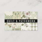 Carte De Visite Couvre-lit en lilas vert Patchwork Vêtements faits (Devant)