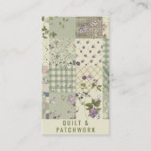 Carte De Visite Couvre-lit en lilas vert Patchwork Vêtements faits (Devant)