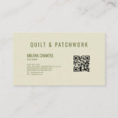 Carte De Visite Couvre-lit en lilas vert Patchwork Vêtements faits (Dos)