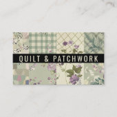 Carte De Visite Couvre-lit en lilas vert Patchwork Vêtements faits (Devant)