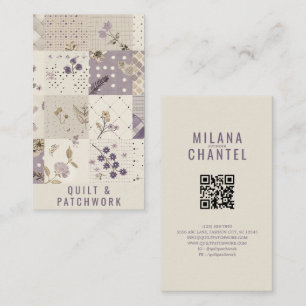 Carte De Visite Couvre-lit en patchwork de lilas Vêtements faits m