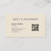 Carte De Visite Couvre-lit en patchwork de lilas Vêtements faits m (Dos)