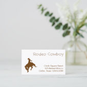 Carte De Visite Cow-boy de Rodéo Brun (Debout devant)