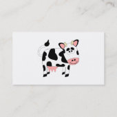 Carte De Visite Cow Design Farmer (Dos)