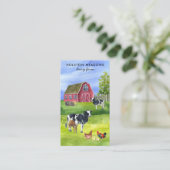 Carte De Visite Cow Farm Holstein Dairy Waterton (Debout devant)