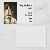 Carte De Visite Cow-girl (Devant / Derrière)