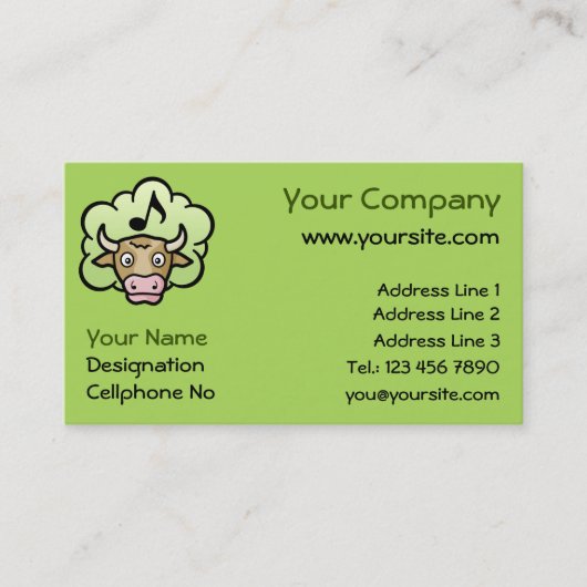 Carte De Visite Cow Methane (Devant)