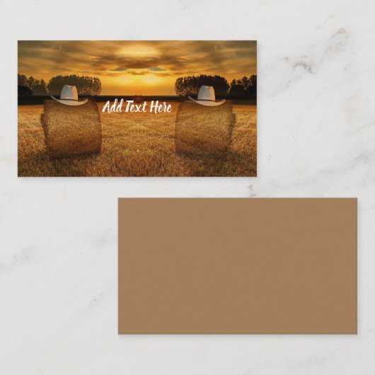 Carte De Visite Cowboy (Devant / Derrière)