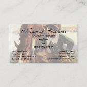 Carte De Visite Cowboy arroser son cheval par NC Wyeth (Devant)