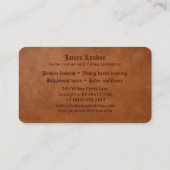 Carte de visite Cowboy Cuir Rustique Éleveur de Ch (Dos)