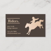 Carte De Visite Cowboy Équitation (Devant)
