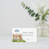 Carte De Visite Cowboy et son chevalet de poney Cheval Petit cheva (Debout devant)