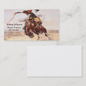 Carte De Visite Cowboy occidental sur le modèle s'opposant de (Devant / Derrière)