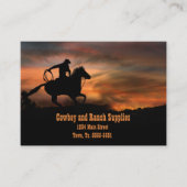 Carte De Visite Cowboy Ranch Horse Tack clôture (Devant)