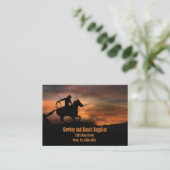 Carte De Visite Cowboy Ranch Horse Tack clôture (Debout devant)