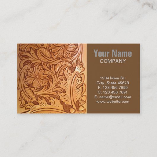 Carte De Visite cowboy rustique de l'ouest (Devant)