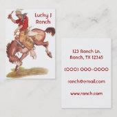 Carte De Visite Cowboy vintage (Devant / Derrière)