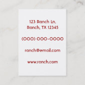 Carte De Visite Cowboy vintage (Dos)