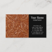 Carte De Visite cowboy western country motif à outils cuir (Devant)