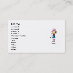 Carte De Visite Cowgirl en T-shirts roses et cadeaux