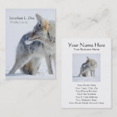 Carte De Visite Coyote de guide de faune de neige, écologiste (Devant / Derrière)