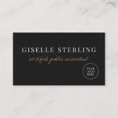 Carte De Visite CPA Accountant Minimalist Company Logo QR Code (Devant)