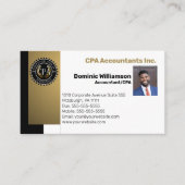 Carte De Visite CPA | Comptable professionnel noir | Or (Devant)