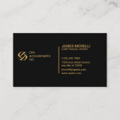 Carte De Visite CPA | Expert comptable (Dos)