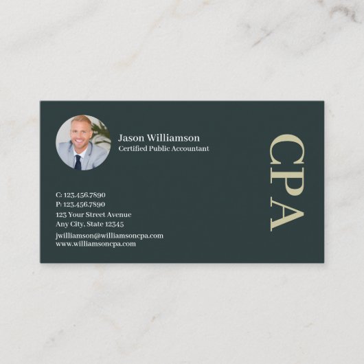 Carte De Visite CPA | Expert comptable fiscal (Devant)
