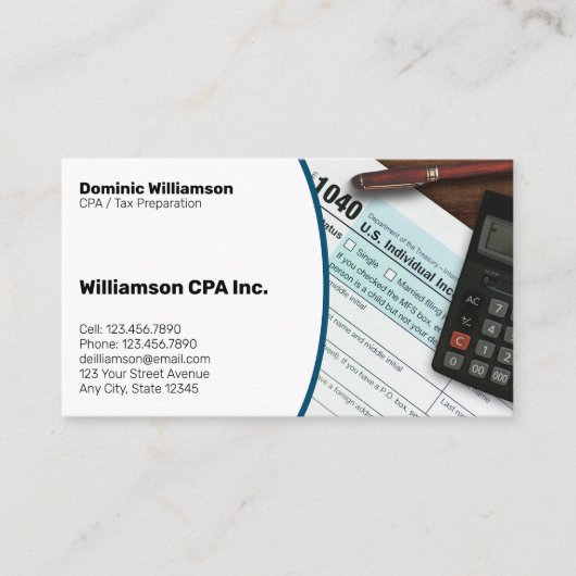 Carte De Visite CPA | Expert comptable fiscal (Devant)