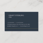 Carte De Visite CPA Navy Blue Professional (Dos)